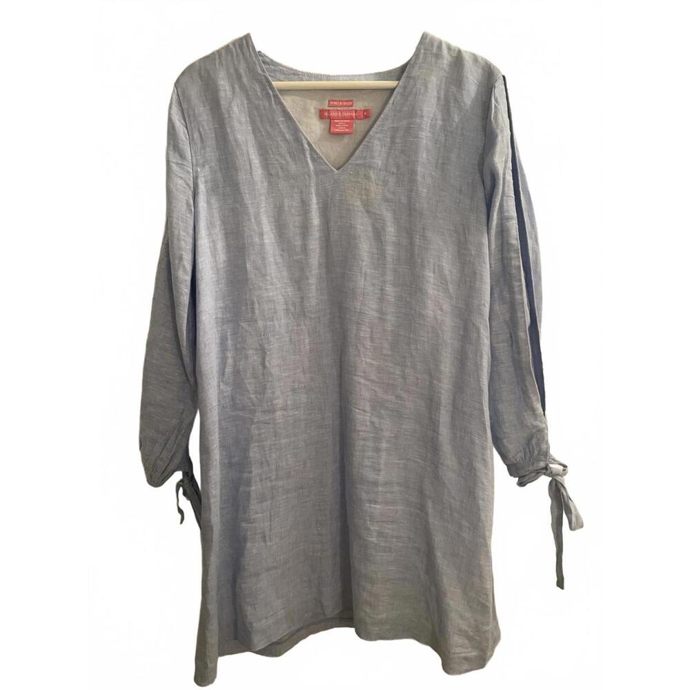 Island Company Linen Princesa Dress - Casual Chic V-Neck Tunic
